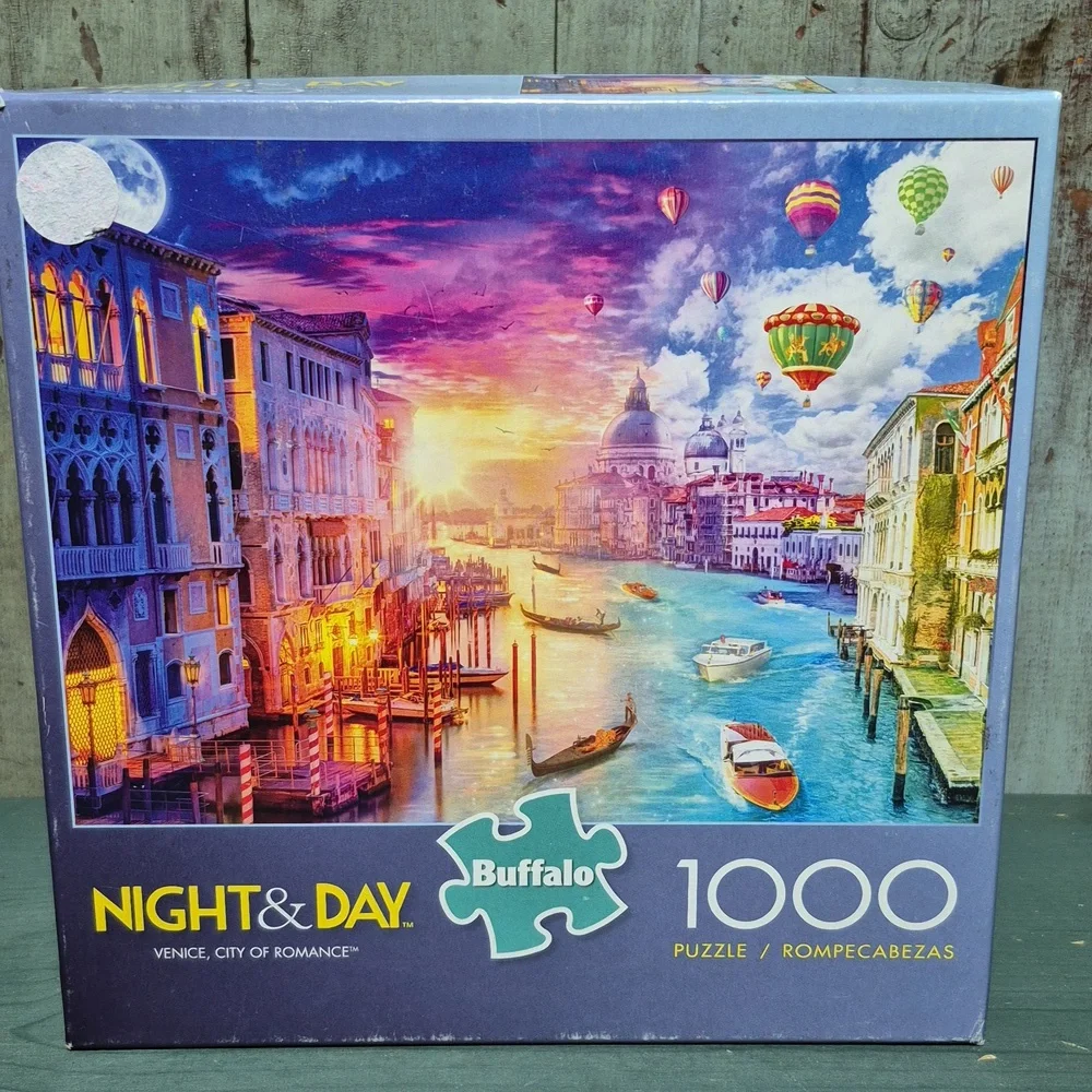 Buffalo David Bitton Night & Day Puzzle Trio - Pink, Blue, Green - Picture 3 of 4